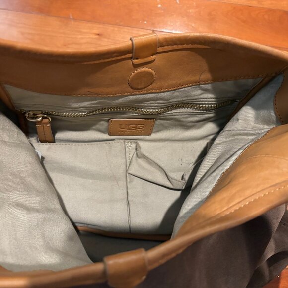 UGG Super Long Overland Hobo Brown Suede Sling Crossbody Bag - Picture 12 of 12